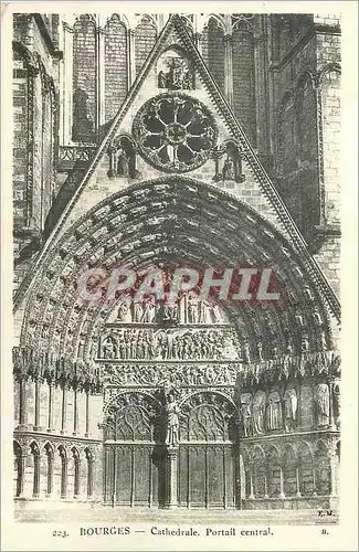 Cartes postales Bourges La Cathedrale Portail Central