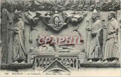 Cartes postales Bourges La Cathedrale Detail Detail d'une Porte
