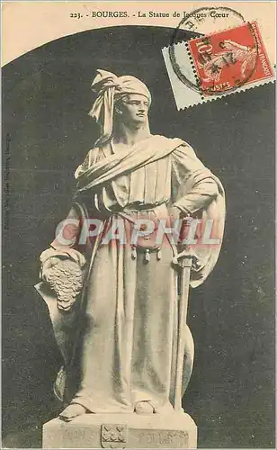 Cartes postales Bourges la Statue de Jacques Coeur