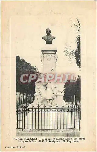 Cartes postales St Jean d'Angely Monument Joseph Lair