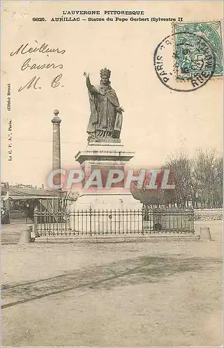 Ansichtskarte AK Aurillac Statue du Pape Gorbert l'Auvergne Pittoresque