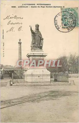 Cartes postales Aurillac Statue du Pape Gorbert l'Auvergne Pittoresque