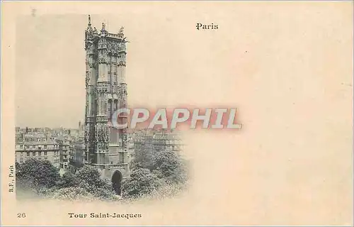 Cartes postales Paris Tour Saint Jacques (carte 1900)