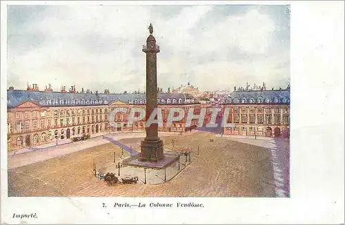 Cartes postales Paris la Colonne Vendome