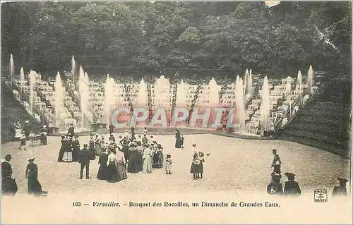 Cartes postales Versailles Bosquet des Rocailles un Dimanche de Grandes Eaux