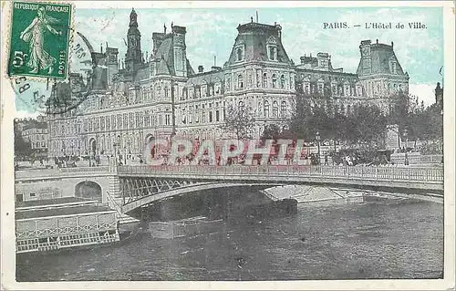 Cartes postales Paris l'Hotel de Ville