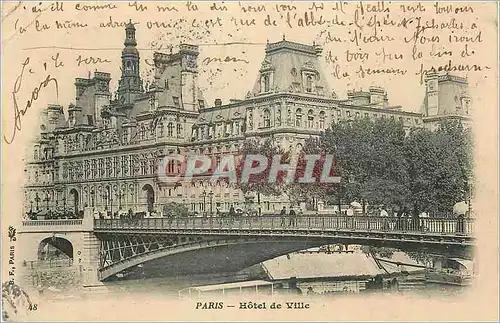 Cartes postales Paris Hotel de Ville
