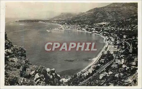 Moderne Karte Menton et la Baie de Garavan