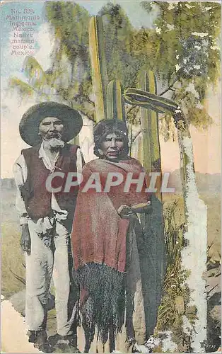 Ansichtskarte AK Mexico Native Married Couple