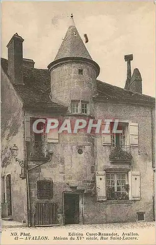 Ansichtskarte AK Avallon Maison du XVe Siecle Rue Saint Lazare