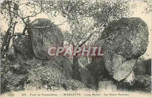 Ansichtskarte AK Foret de Fontainebleau Marlotte Long Rocher