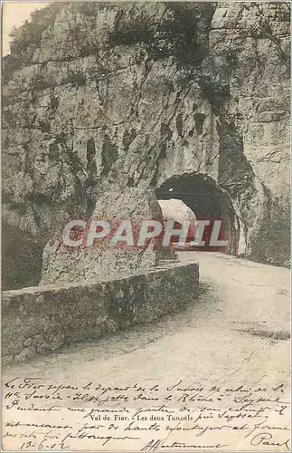 Ansichtskarte AK Val de Fier les Deux Tunnels (carte 1900)