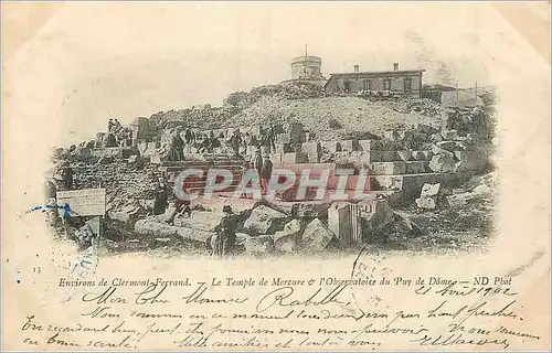 Cartes postales Environs de Clermont Ferrand le Temple de Mercure (carte 1900)