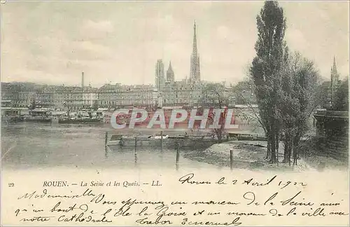 Cartes postales Rouen la Seine et les Quais (carte 1900)