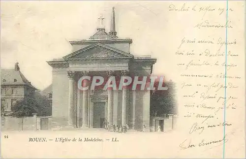 Cartes postales Rouen l'Eglise de la Madeleine (carte 1900)