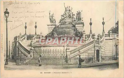 Cartes postales Rouen Fontaine Sainte Marne (carte 1900)