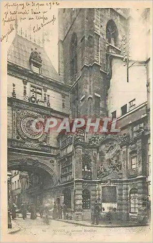 Cartes postales Rouen Grosse Horloge (carte 1900)