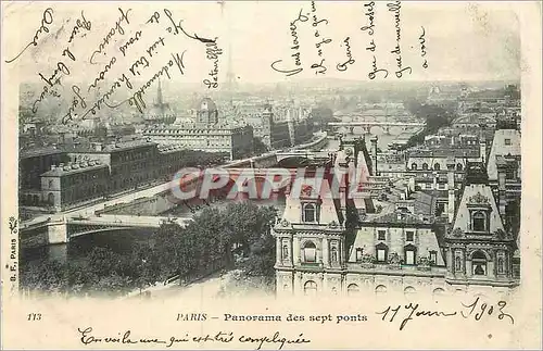 Ansichtskarte AK Paris Panorama des Sept Ponts (carte 1900)