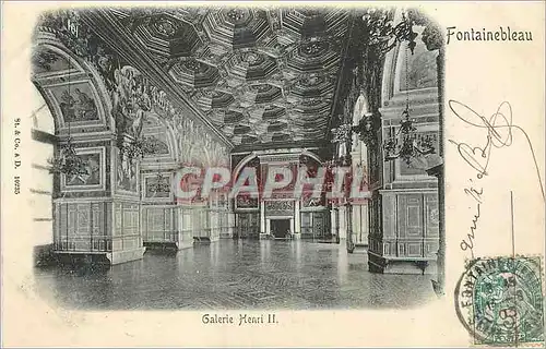 Cartes postales Fontainebleau Galerie Henri II (carte 1900)