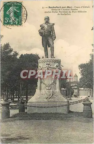 Ansichtskarte AK Rochefort sur Mer Cours d'Ablois Statue de l'Amiral Pottier