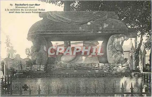 Cartes postales Rochefort sur Mer Monument eleve a la memoire du Lieutenant Bellot Mort dans les Mers Polaires