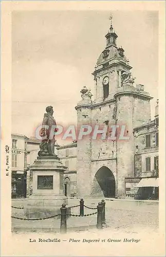 Cartes postales La Rochelle Place Duperre et Grosse Horloge