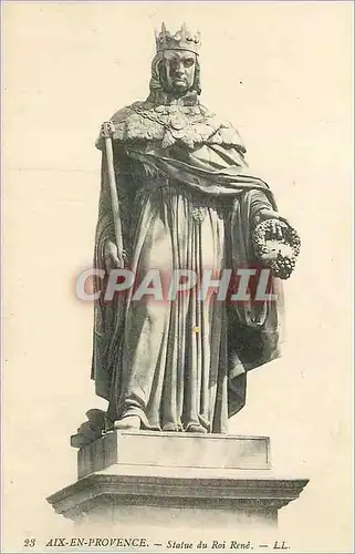 Cartes postales Aix en Provence Statue du Roi Rene