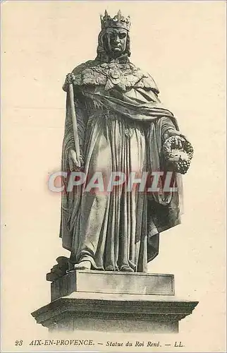 Cartes postales Aix en Provence Statue du Roi Rene