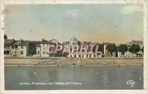 Moderne Karte Romans Les Halles et l'Isere