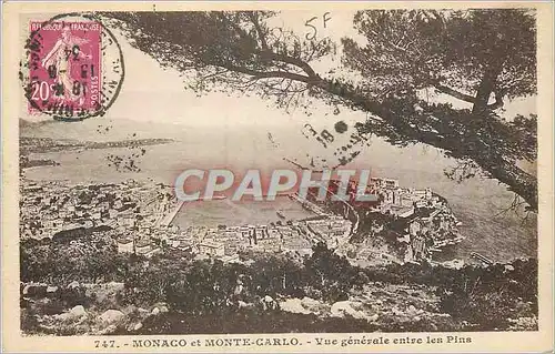 Cartes postales Monaco et Monte Carlo Vue Generale entre les Pins