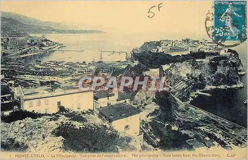 Cartes postales Monte Carlo La Principaute Vue prise de l'Observatoire