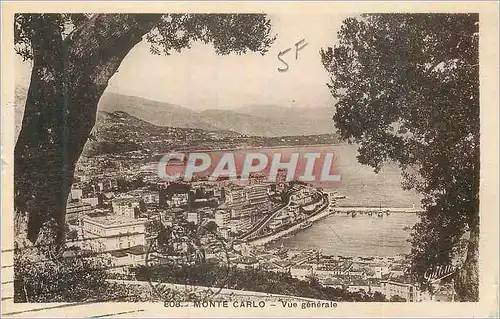 Cartes postales Monte Carlo Vue Generale