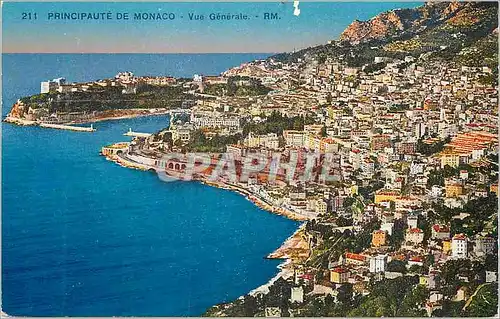 Cartes postales Principaute de Monaco Vue Generale