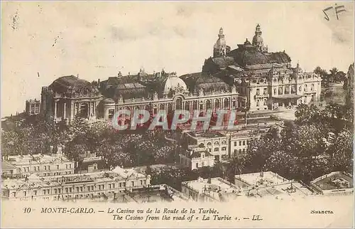 Cartes postales Monte Carlo Le Casino vu de la Route de la Turbie