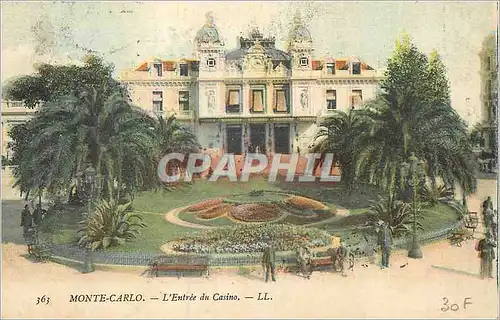 Cartes postales Monte Carlo L'Entree du Casino