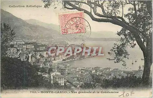 Cartes postales Monte Carlo Vue Generale et la Condamine