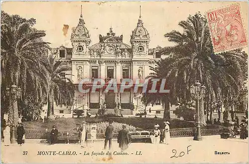 Cartes postales Monte Carlo La Facade du Casino