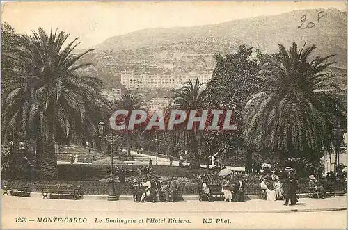 Cartes postales Monte Carlo Le Boulingrin et l'Hotel Riviera