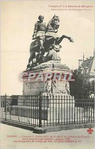 Cartes postales Cognac Francois Ier a la Bataille de Marignan