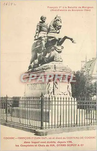 Cartes postales Cognac Francois 1er a la Bataille de Marignan