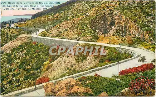 Cartes postales Route de Corniche de Nice a Menton (par Eze et la Turbie)