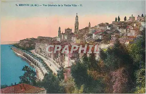 Cartes postales Menton (A M) Vue Generale de la Vieille Ville