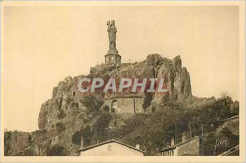 Cartes postales Le Puy (Haute Loire) La Douce France Statue de N D de France sur Le Rocher Corneille