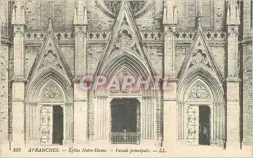 Cartes postales Avranches Eglise Notre Dame Facade Principale