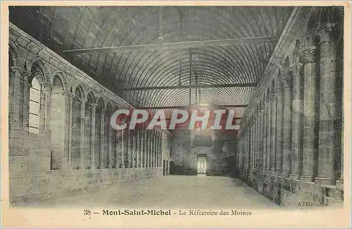 Cartes postales Mont Saint Michel Le Refectoire des Moines