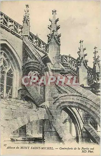 Cartes postales Abbaye du Mont Saint Michel Contreforts de la Partie Sud