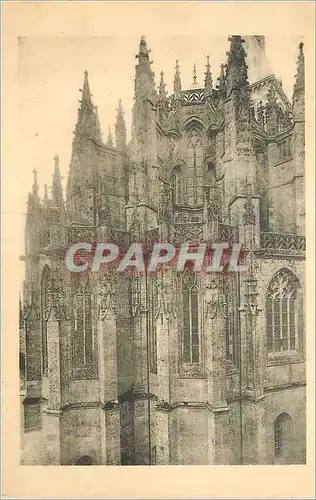 Cartes postales Abbaye du Mont Saint Michel Chevet de l'Eglise Abbatiale