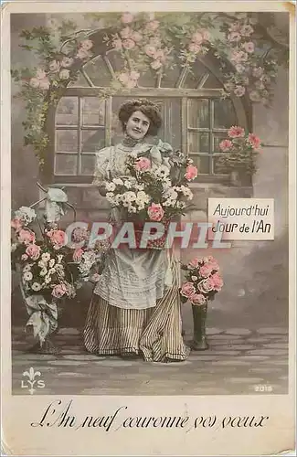 Cartes postales L'An Neuf Couronne vos Voeux