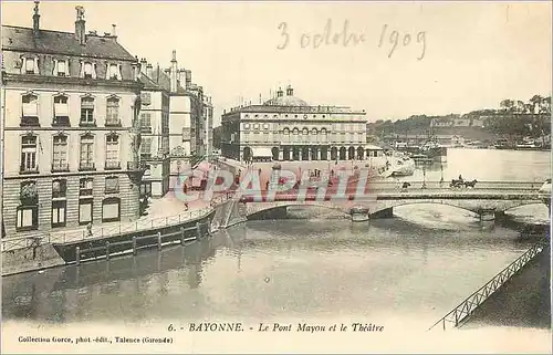 Ansichtskarte AK Bayonne Le Pont Mayou et le Theatre