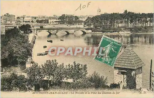 Ansichtskarte AK Saint Jean de Luz La Nivelle et le Pont du Chemin de Fer